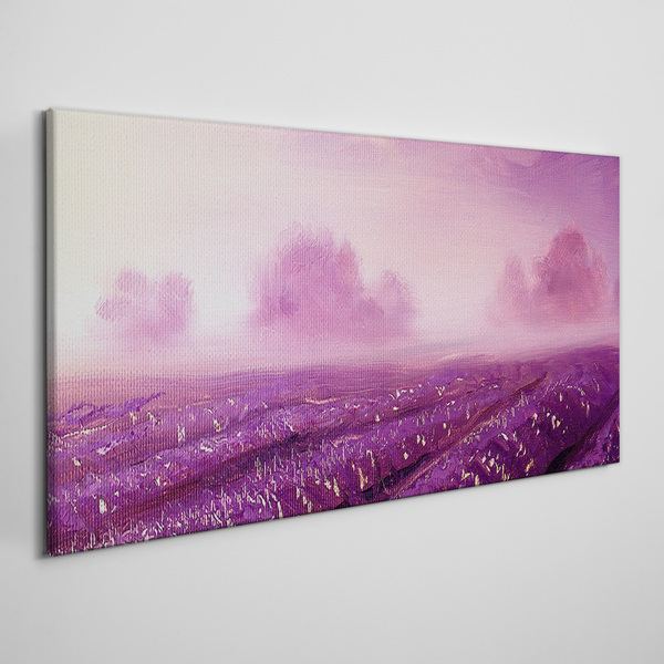 Purple landscape in the morning Canvas print
