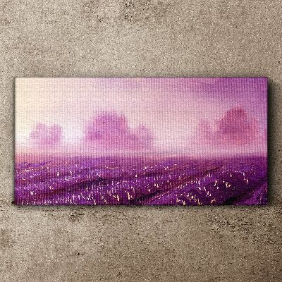 Purple landscape in the morning Canvas print