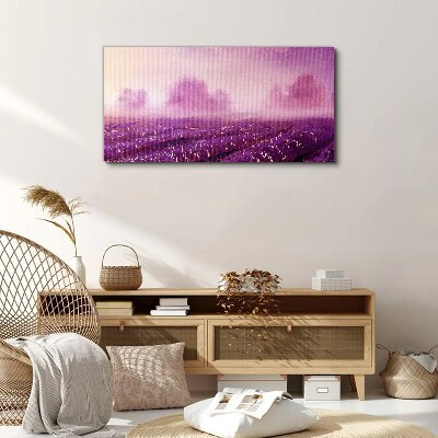 Purple landscape in the morning Canvas print