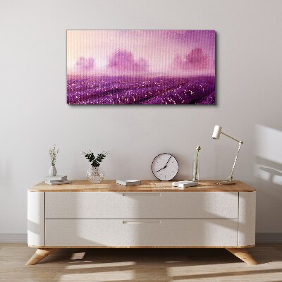 Purple landscape in the morning Canvas print