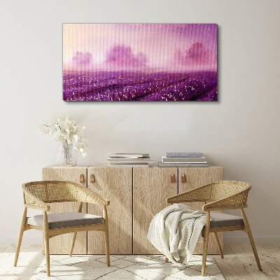Purple landscape in the morning Canvas print
