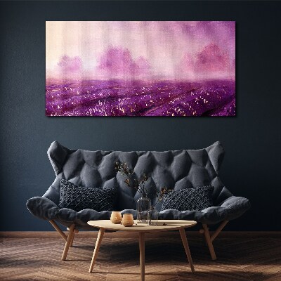Purple landscape in the morning Canvas print