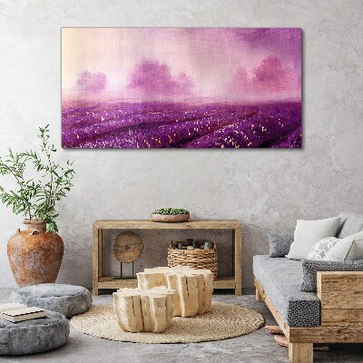 Purple landscape in the morning Canvas print