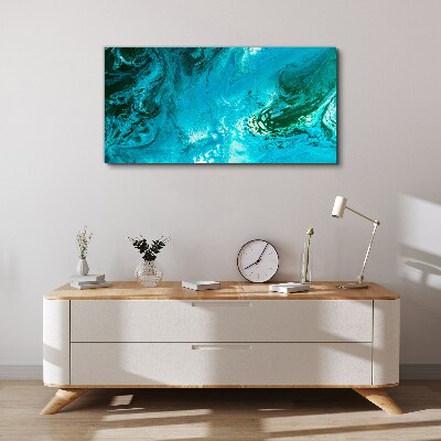 Ocean waves in blue Canvas Wall art