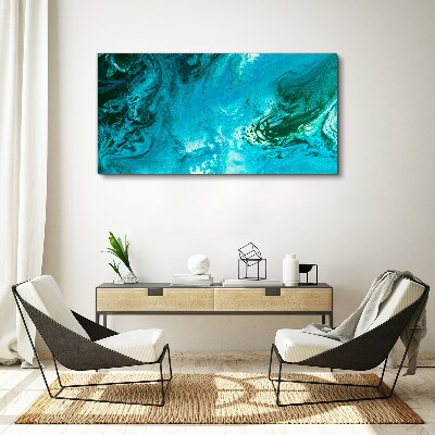 Ocean waves in blue Canvas Wall art