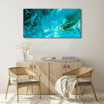 Ocean waves in blue Canvas Wall art