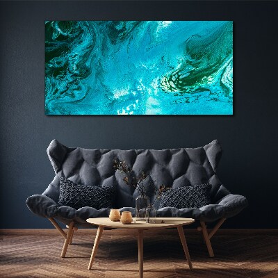 Ocean waves in blue Canvas Wall art
