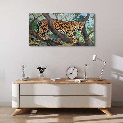 Jungle cat tree pet Canvas Wall art