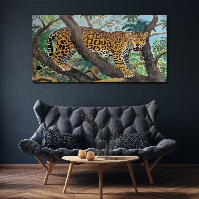Jaguar in a tropical forest Canvas Wall art