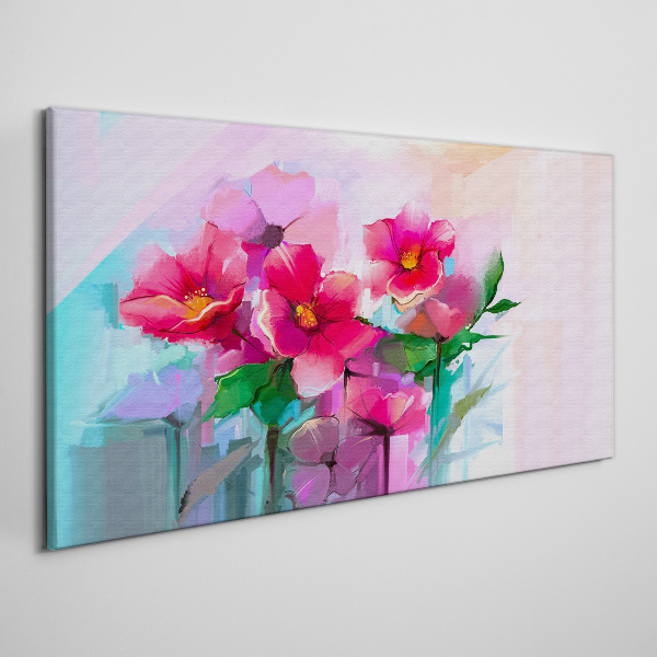 Flower dance in pastel colors Canvas Wall art