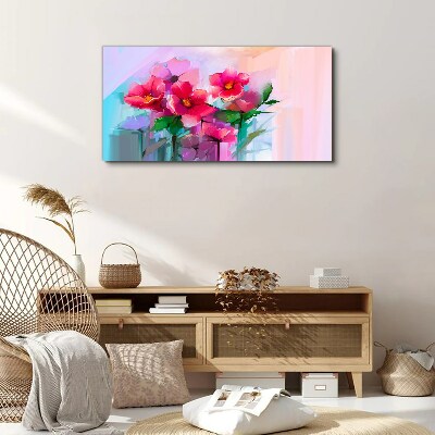 Flower dance in pastel colors Canvas Wall art