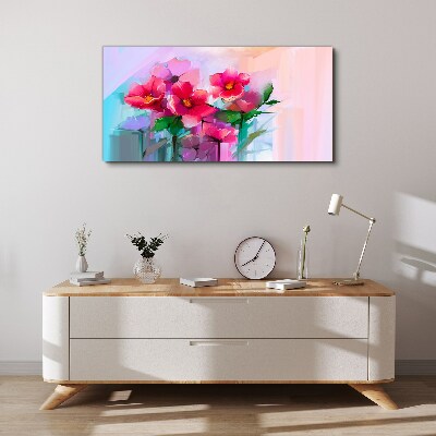 Flower dance in pastel colors Canvas Wall art