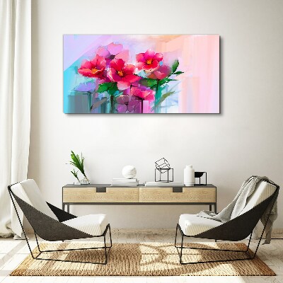 Flower dance in pastel colors Canvas Wall art