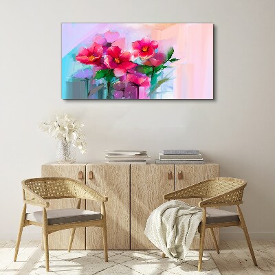 Flower dance in pastel colors Canvas Wall art