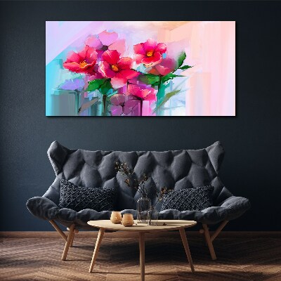 Flower dance in pastel colors Canvas Wall art