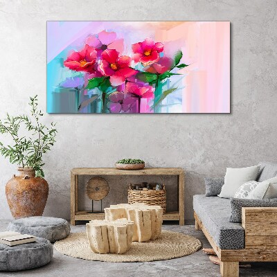 Flower dance in pastel colors Canvas Wall art