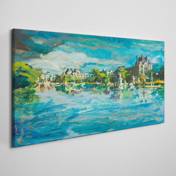 The reservoir in the sunlight Canvas print