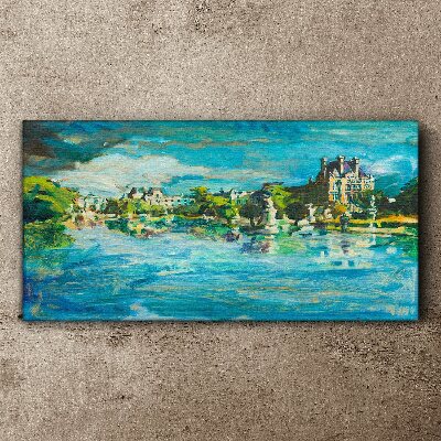 The reservoir in the sunlight Canvas print