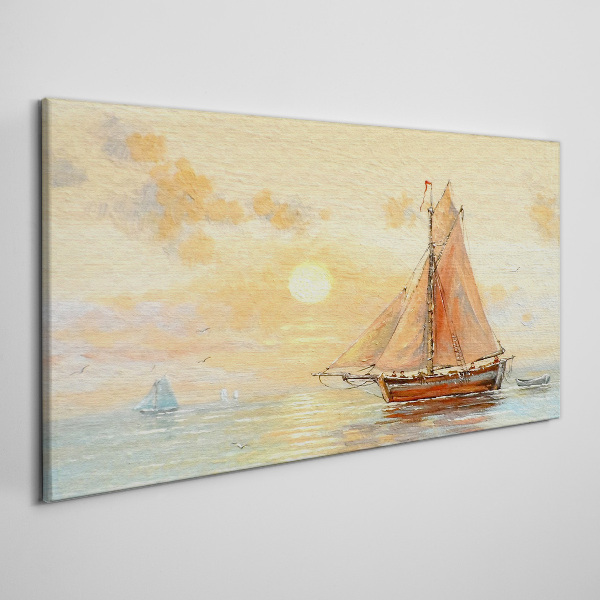 A quiet morning at sea Canvas print