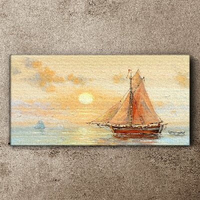A quiet morning at sea Canvas print