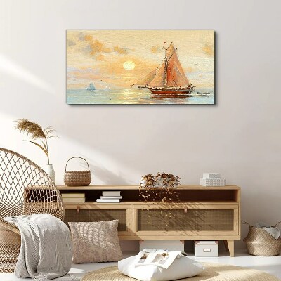 A quiet morning at sea Canvas print