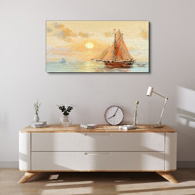 A quiet morning at sea Canvas print