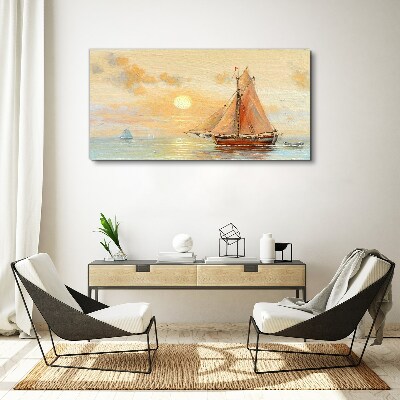 A quiet morning at sea Canvas print