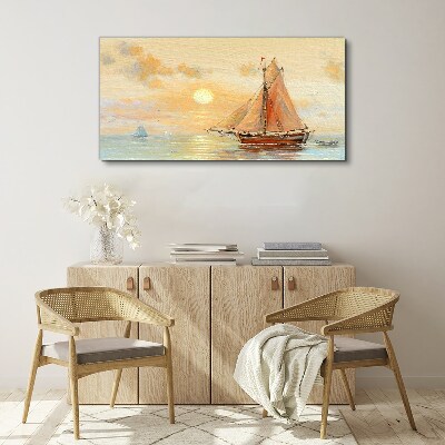 A quiet morning at sea Canvas print