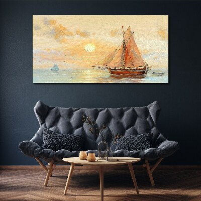 A quiet morning at sea Canvas print