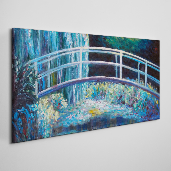 Bridge on the water Canvas print