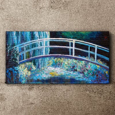 Bridge on the water Canvas print