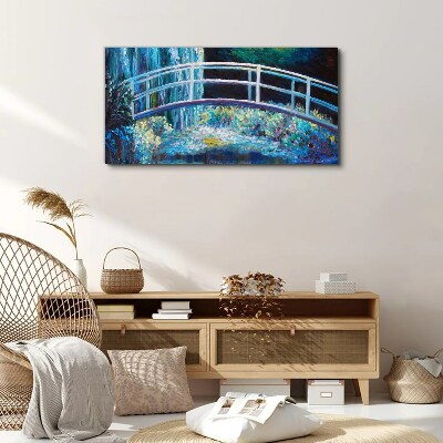 Bridge on the water Canvas print