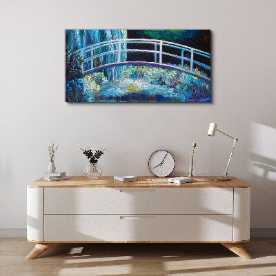 Bridge on the water Canvas print