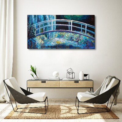 Bridge on the water Canvas print