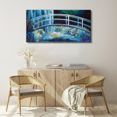 Bridge on the water Canvas print
