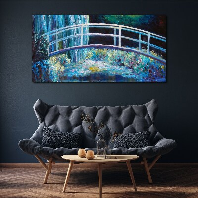 Bridge on the water Canvas print