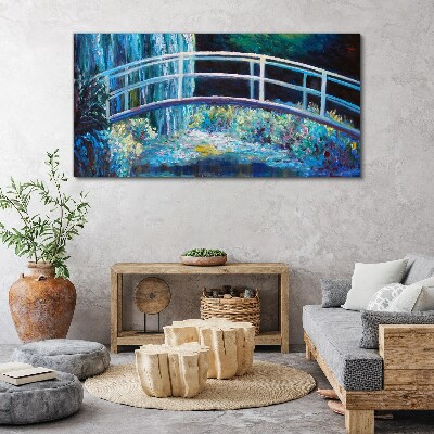 Bridge on the water Canvas print
