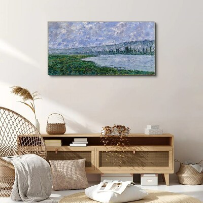 The Seine at Vétheuil Monet Canvas print