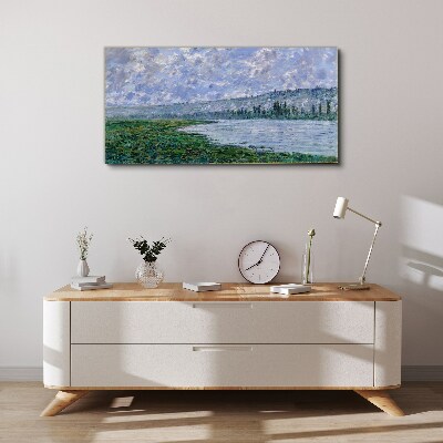 The Seine at Vétheuil Monet Canvas print