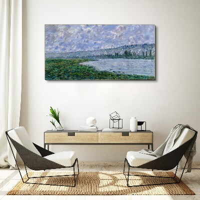 The Seine at Vétheuil Monet Canvas print