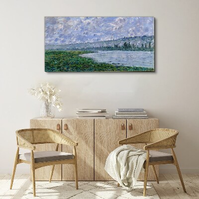 The Seine at Vétheuil Monet Canvas print