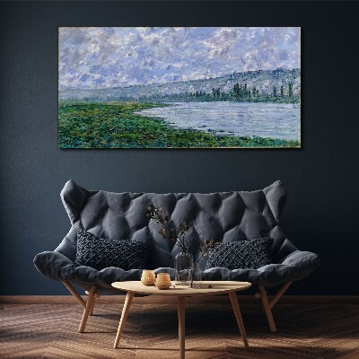 The Seine at Vétheuil Monet Canvas print