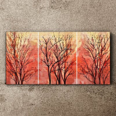 Autumn trees in pastel colors Canvas Wall art