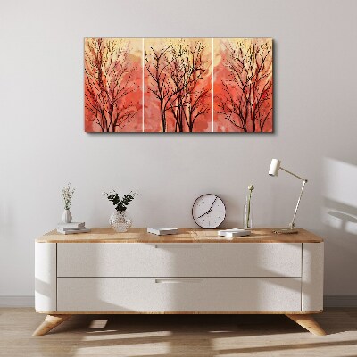 Autumn trees in pastel colors Canvas Wall art