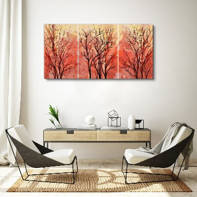 Autumn trees in pastel colors Canvas Wall art