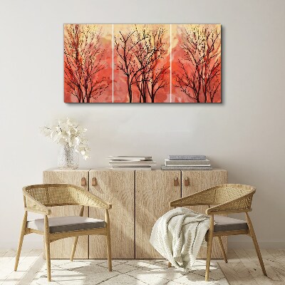 Autumn trees in pastel colors Canvas Wall art
