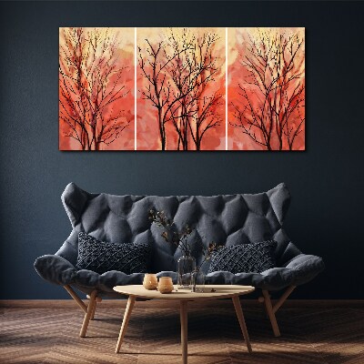 Autumn trees in pastel colors Canvas Wall art