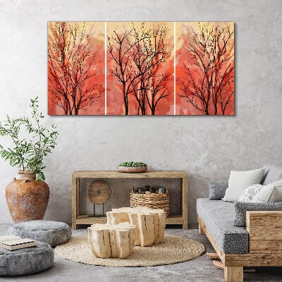 Autumn trees in pastel colors Canvas Wall art