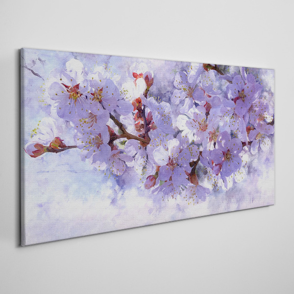 Floral delight in shades of purple Canvas print