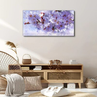 Floral delight in shades of purple Canvas print